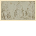 Drei Darstellungen der sitzenden Maria mit Kind